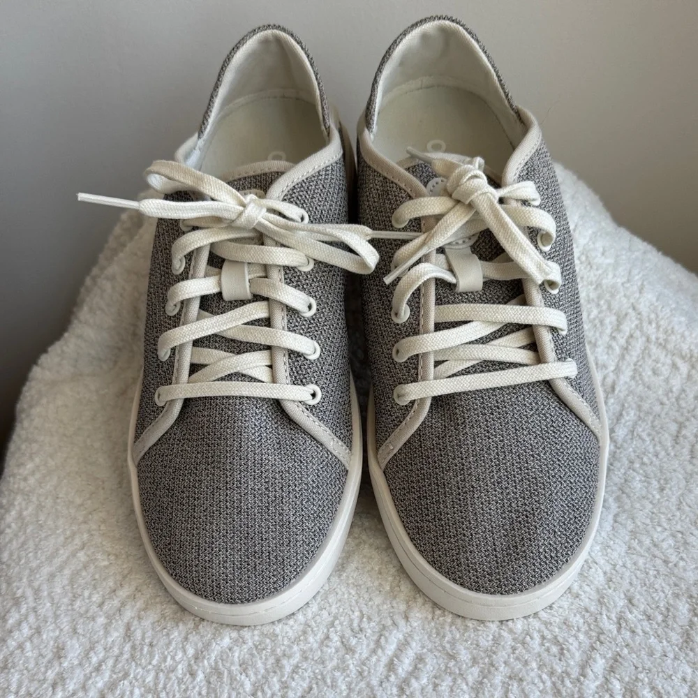 Olukai Pehuea Li Convertible Sneaker Women Tapa/White Sand Sz 7.5